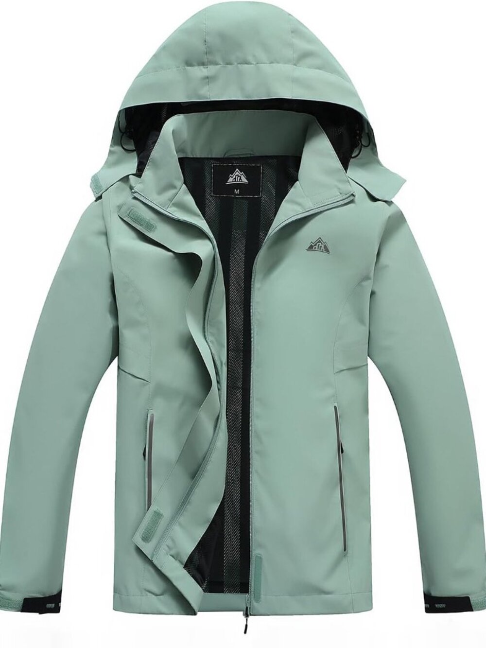 Women's Rain Jacket Hooded Hiking Jacket Softshell Windbreaker